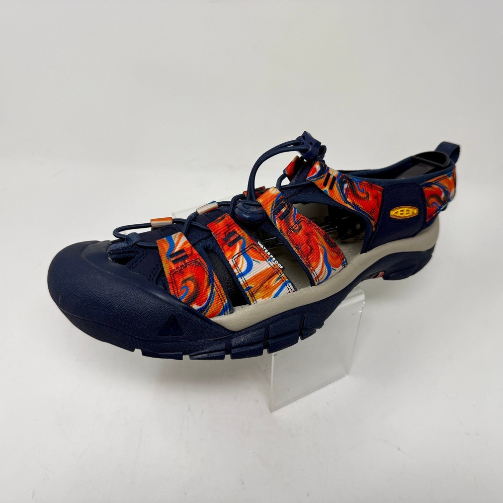 Keen Newport H2 Retro Mens Sz 11 Waterproof Sandals Navy Multi Color Swirl